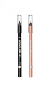 Rimmel Scandaleyes Waterproof Gel Pencil 001 Black & Gel Pencil - 005 Nude Combo