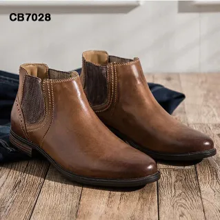 Cowhide  English Style Chelsea Boots