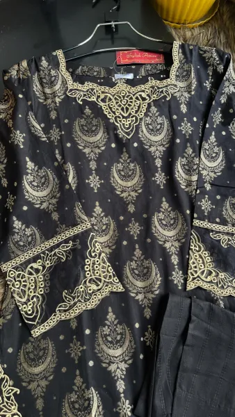 Pakistani Original Sahiba's Stitched Cotton 2Pcs_ Black