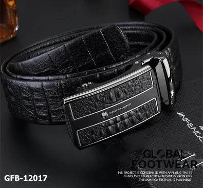 Genuine leather cowhide men's leather belt crocodile print wholesale