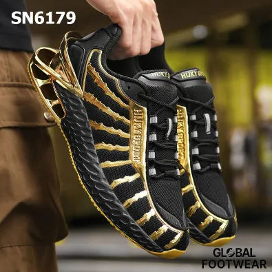 Knitted breathable high sports shoes platform for men