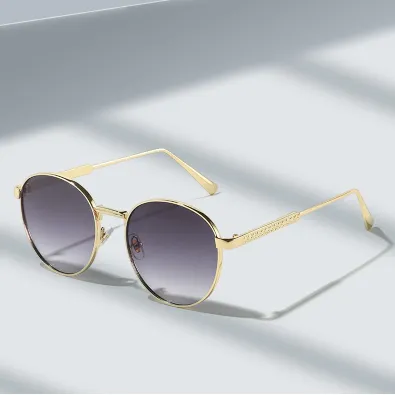  Round Frame Metal Fashion Trend Sunglasses 