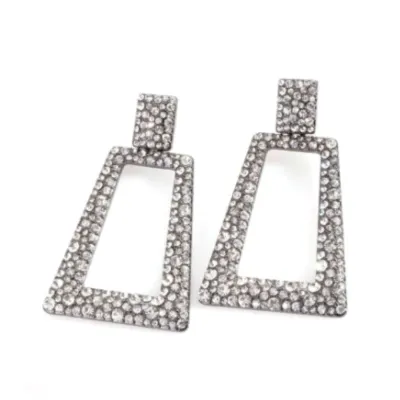 Lovisa Gunmetal Trapeze Diamente Drop