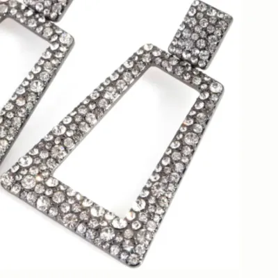 Lovisa Gunmetal Trapeze Diamente Drop