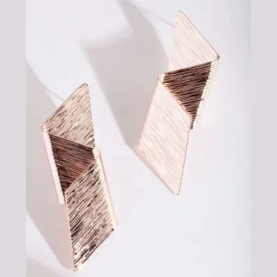 Lovisa Rose Gold Fold Textured Drop Earrings