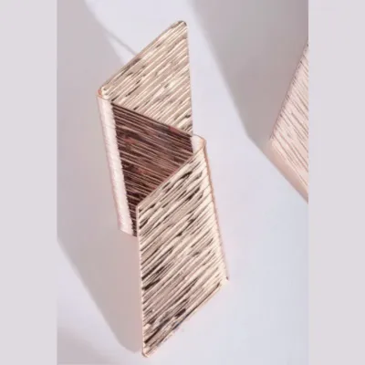 Lovisa Rose Gold Fold Textured Drop Earrings