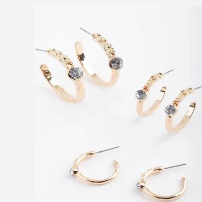 Lovisa Gold Textured Hoop Earring 3 pack