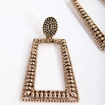 Lovisa Antique Gold Ball Detail Trapeze Earring