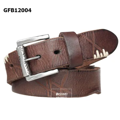 Deswell Pin Buckle Genuine Leather Belt