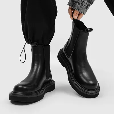 BRITISH STYLE GENUINE LEATHER CHELSEA BOOTS