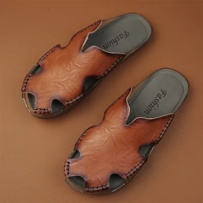 KOREAN STYLE COMFORTABLE SANDAL 1811Darkbr