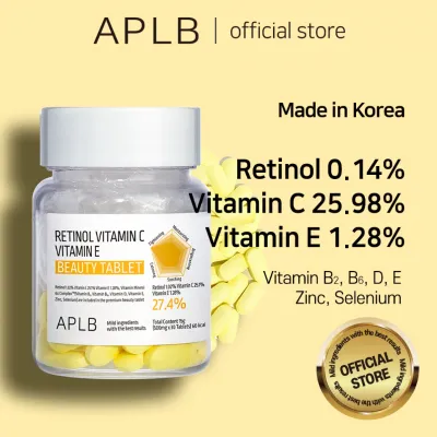 APLB Retinol Vitamin C Vitamin E Beauty Tablet 500mg x 30 Tablets	