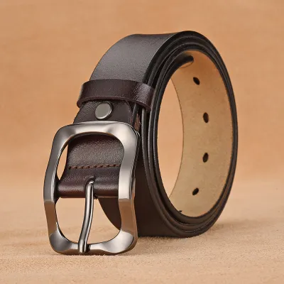 Pin Buckle Pure Leather Belt