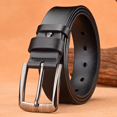 Pin Buckle Genuine Leather Belt