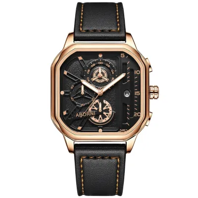 Men's Trendy Fashion Square Quartz Watch