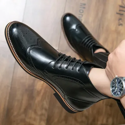  High-Top Leather Formal Shoes