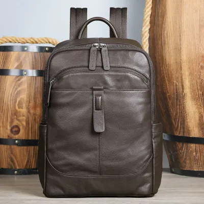 Genuine Leather Lightweight Backpack