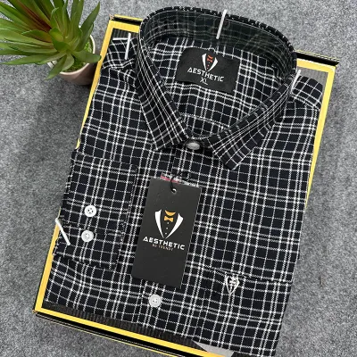 Men’s Tailored Full Sleeve Check Shirt(Enormous+Elegant) Charge free