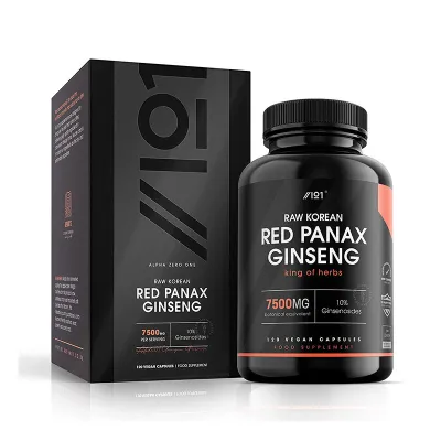 ALPHA01 Panax Ginseng Extract 7500Mg | High Strength Korean Red Ginseng | Rich in Ginsen