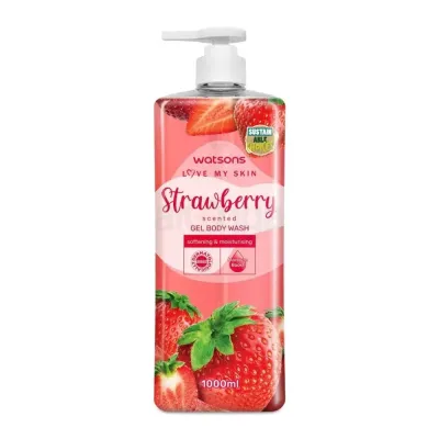 Watsons Love My Skin Strawberry Scented Gel Body Wash 1000ml