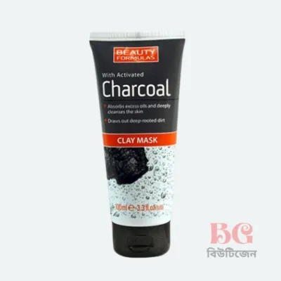 Beauty Formulas With Activated Charcoal Clay Mask 100ml