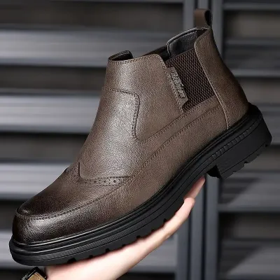 HIGH TOP BRITISH LEATHER SHOES