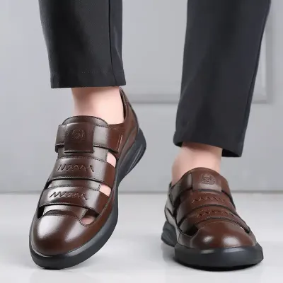 BREATHABLE BAITA LEATHER SANDALS 
