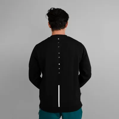 Sweatshirt - Jet Black & Teal Green