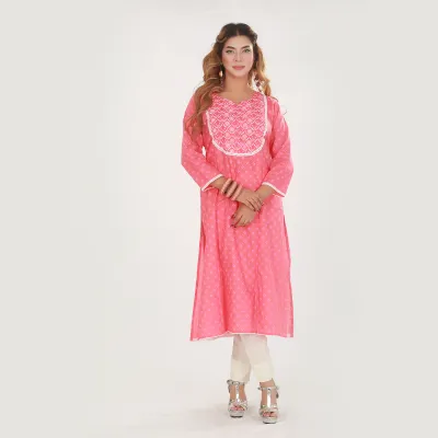 Premium Gulabi Ador Kurti