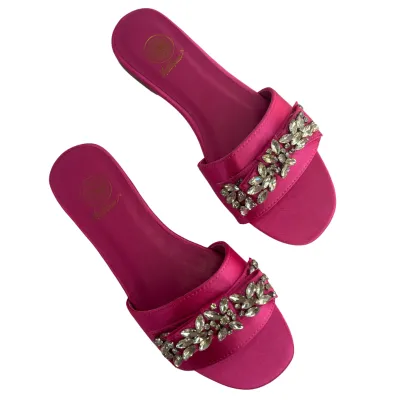 VIOLA SATIN FLAT-FUSCHIA