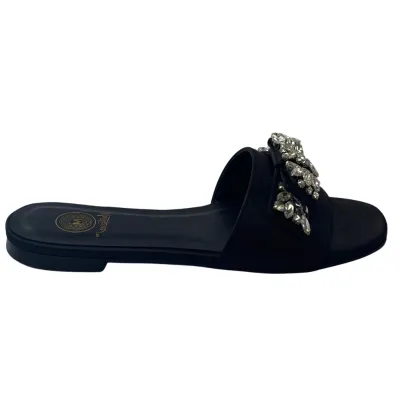 VIOLA SATIN FLAT-BLACK