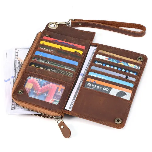 Men's Multi-Card Slots Genuine Leather Wallet 