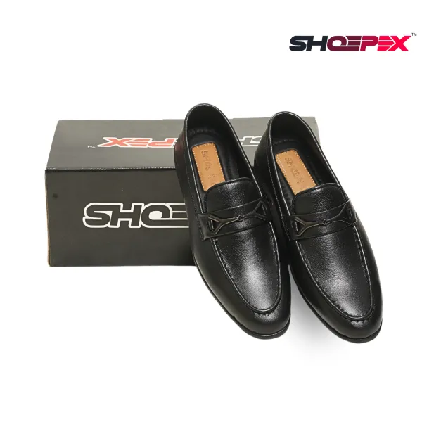 Men’s Penny Loafer Leather Shoe S-PL-002- Black | Shoepex | Premium Comfort & Style