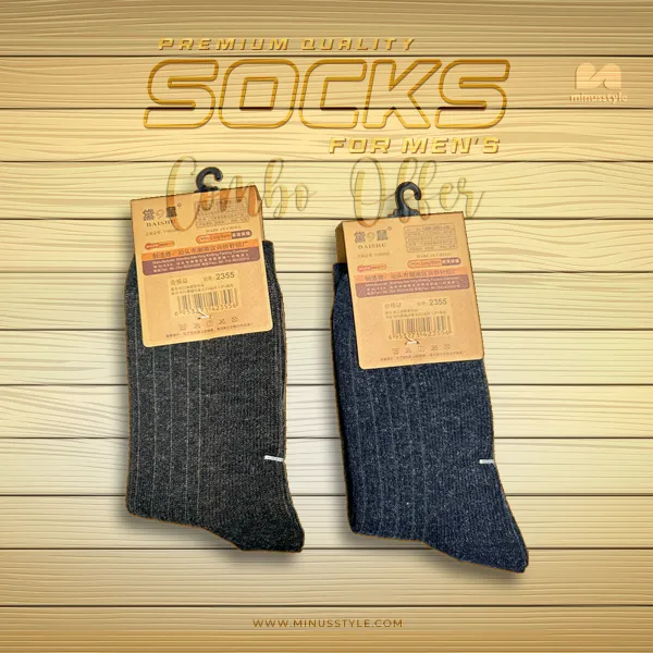 2 Socks Combo - Black, Navy