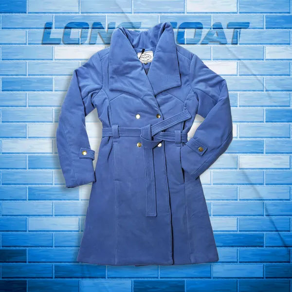 Woman Long Coat- Sky Blue