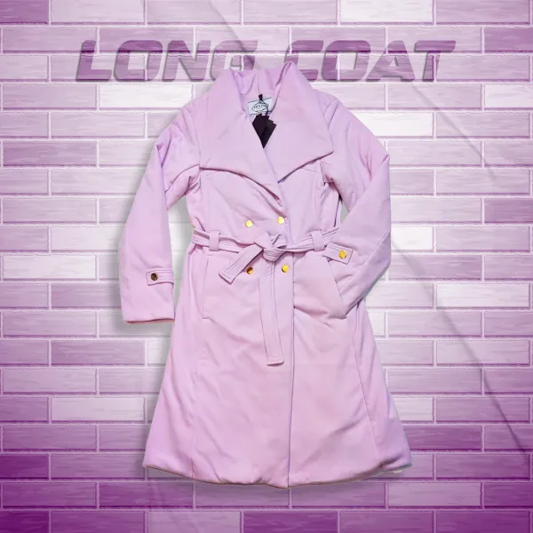 Woman Long Coat- Pink