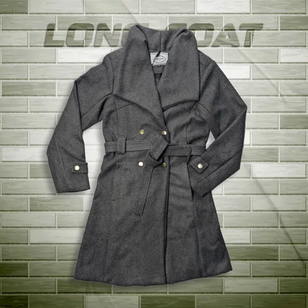 Woman Long Coat- Deep Gray