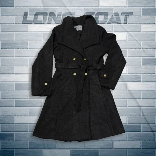 Woman Long Coat- Black