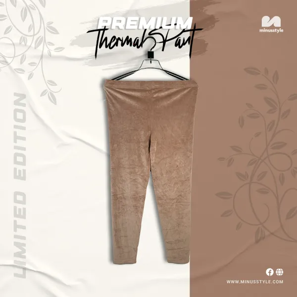 Velvet Thermal Pant- Light Khaki